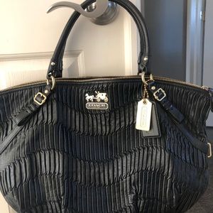 Coach Black Pleated Handbag